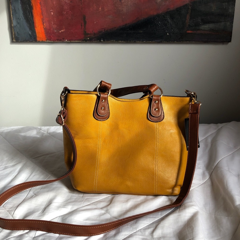 Faux vegan leather bag